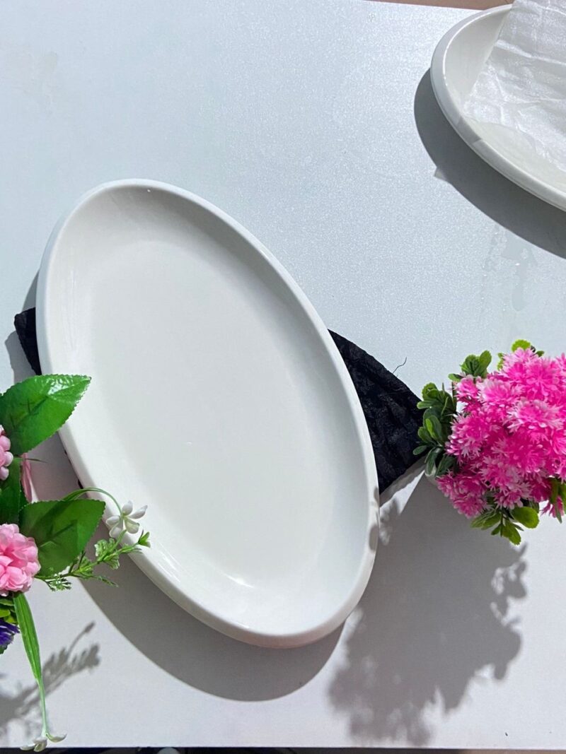 12 inches ceramic oval plate