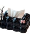 Black bubble tissue box