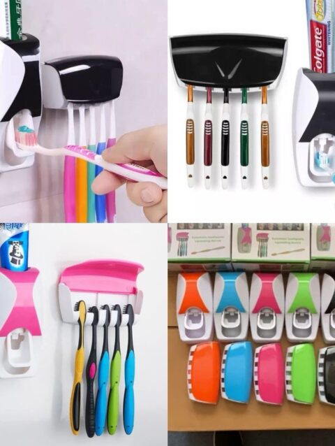 Toothpaste and brush dispenser