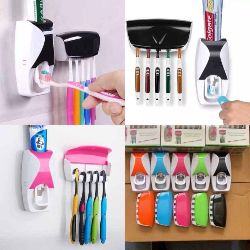 Toothpaste and brush dispenser